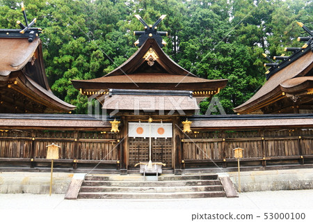 Kii Sanchi世界遺產Reijo和Sanmichi-do Kumano Sanzan Kumano Honmiya Taisha 53000100