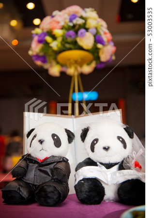 婚禮大廳圖像，接待人員形象，聚會，招待會，婚禮，熊貓 53003535