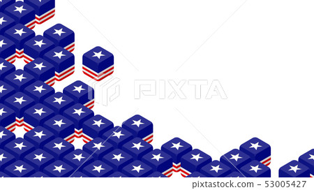 3D isometric Dice with United states of America 53005427
