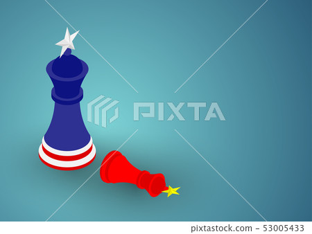 Chess King flag pattern of America and China, Chess King flag pattern of America and China, 53005433