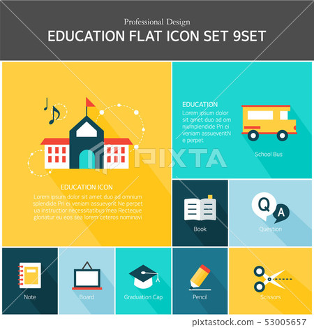 校車問題書筆記本平面圖標簡單圖標 53005657