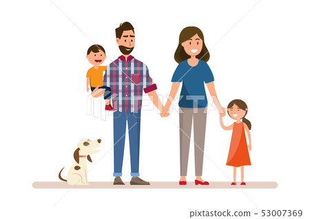 Happy family. Father, mother, baby, son and 53007369
