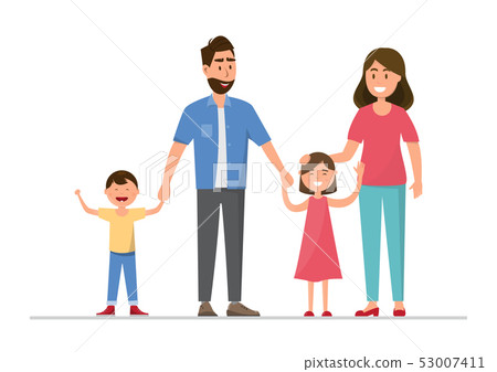 Happy family. Father, mother, baby, son and 53007411