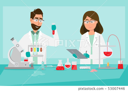 medical concept. Scientists man and woman research 53007446
