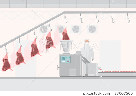 pork and meat factory with automatic machines 53007509