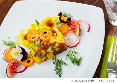 Tuna tartar with mango and avocado Tuna tartar with mango and avocado 53008143