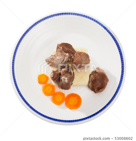 Tasty steamed turkey with mashed potatoes and carrots, diet food Tasty steamed turkey with mashed potatoes and carrots, diet food 53008602