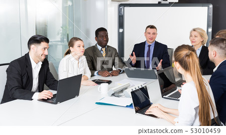 Business people developing strategy for teamwork 53010459