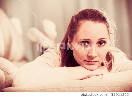 Woman feeling sad Woman feeling sad 53011263