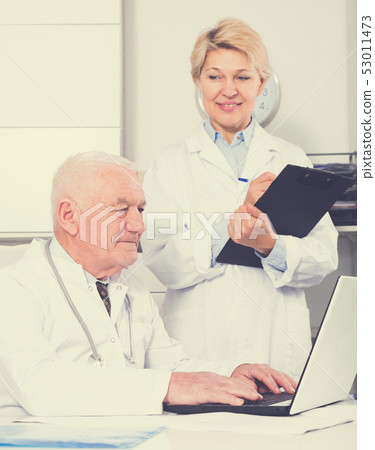 Male doctor and nurse 53011473