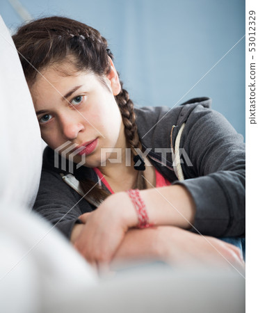 Girl being sad Girl being sad 53012329