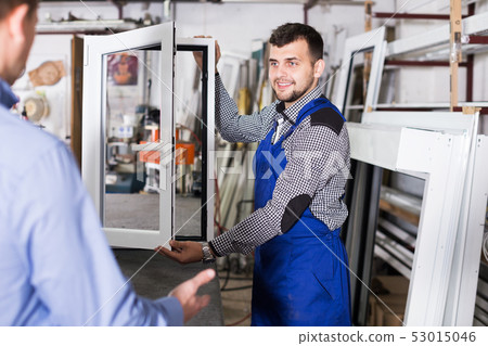 Workman showing PVC manufacturing output 53015046