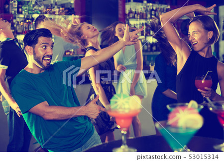 Couple dancing on party Couple dancing on party 53015314