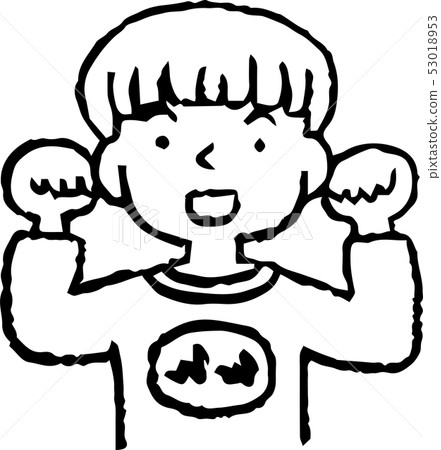 Men various generation upper body standing cute hand drawn illustration 53018953