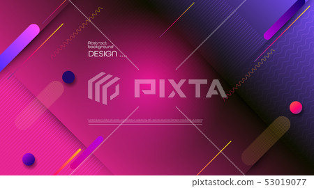 Abstract dynamic motion of geometric shape 53019077