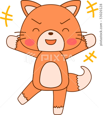 Fox cute whole body mascot facial expression pose reaction Fox cute whole body mascot facial expression pose reaction 53020128