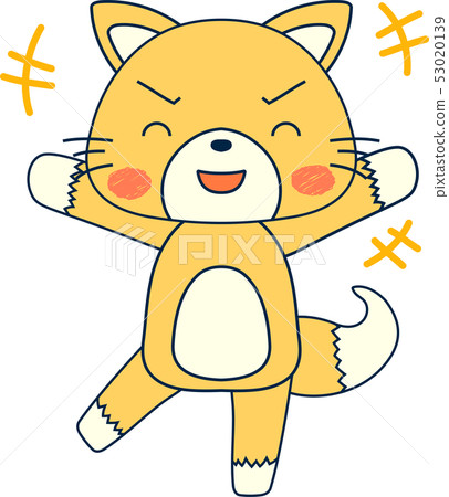 Fox cute whole body mascot facial expression pose reaction Fox cute whole body mascot facial expression pose reaction 53020139