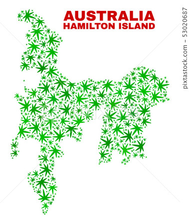 Cannabis Leaves Mosaic Hamilton Island Map Cannabis Leaves Mosaic Hamilton Island Map 53020687