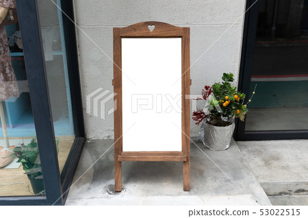 Large blank billboard on a street wall, banners Large blank billboard on a street wall, banners 53022515