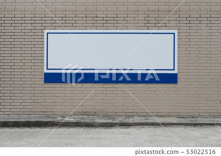 Large blank billboard on a street wall, banners Large blank billboard on a street wall, banners 53022516