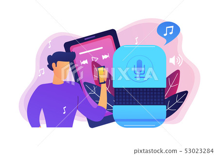 Music playback and music streaming concept vector illustration. 53023284