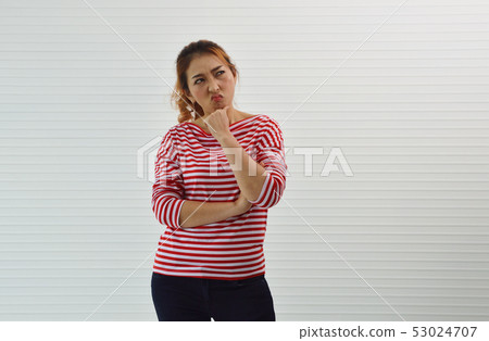 Upset facial expression 53024707