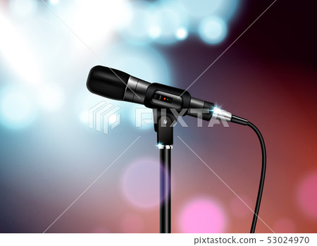 Concert Microphone Blurred Composition 53024970