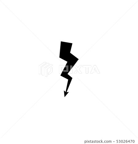 Flash and lightning icon. Thunderstorm bolt sign Flash and lightning icon. Thunderstorm bolt sign 53026470