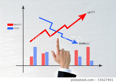 Cost and profit graph 53027401