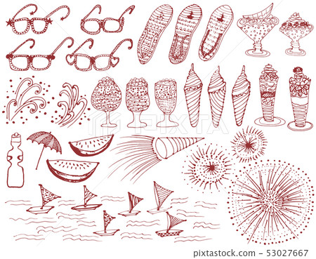 Summer vacation event handwritten illustration 53027667