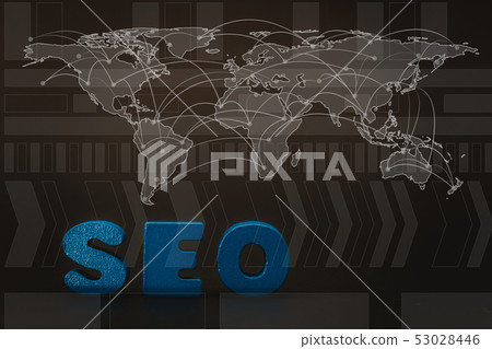 SEO text alphabet for Search Engine Optimization 53028446