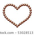 Chocolate heart frame 53028513