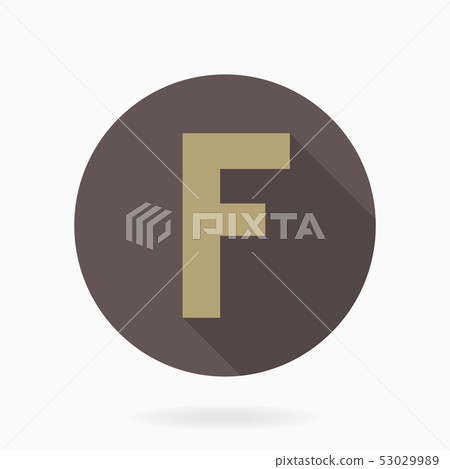 Letter F Vector With Flat Design 53029989