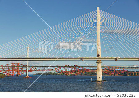 The new Queensferry Crossing bridge over the Firth 53030223
