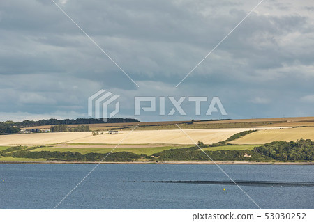 Seascape and landscape of Invergordon in Scotland, 53030252