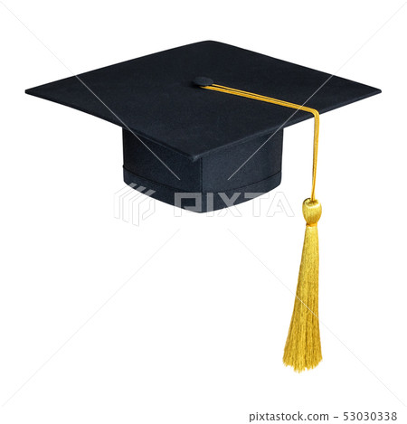 Graduation hat, Academic cap, Mortarboard isolated 53030338