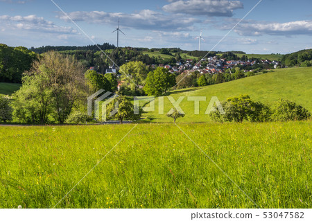 Landscape in beautiful Odenwald, Germany Landscape in beautiful Odenwald, Germany 53047582