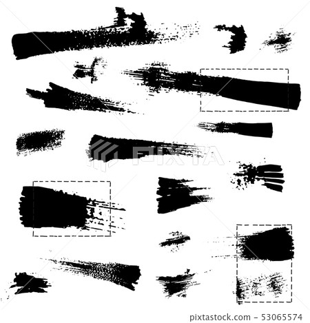Black paint of ink 53065574