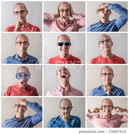 various expressions of a man various expressions of a man 53067818