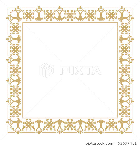 Gold decorative frame. 53077411