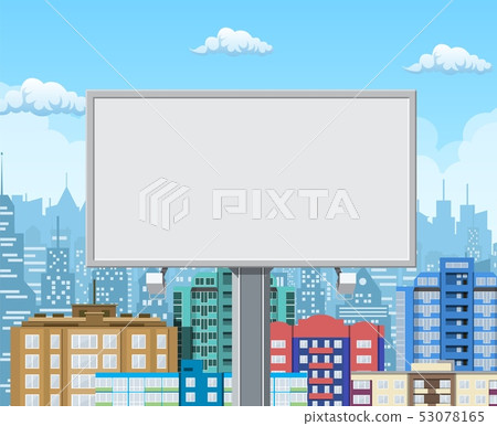 Empty urban big board Empty urban big board 53078165