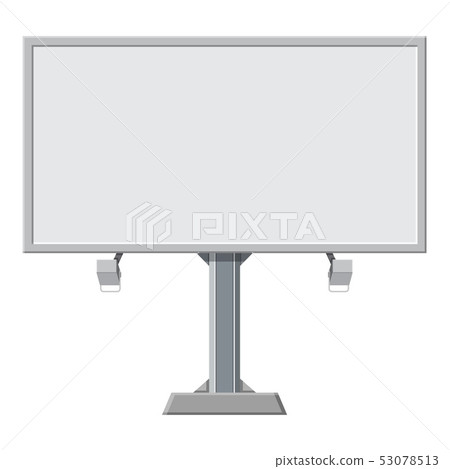 Large blank, empty, white billboard screen, 53078513