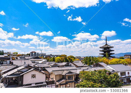 <Kyoto> Yasaka Pagoda and historic cityscape <Kyoto> Yasaka Pagoda and historic cityscape 53081366