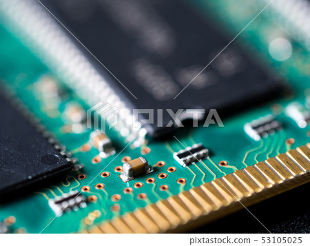 close-up of circuit board with integrated 53105025