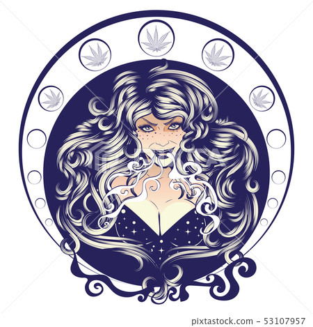 Smoking girl design 53107957