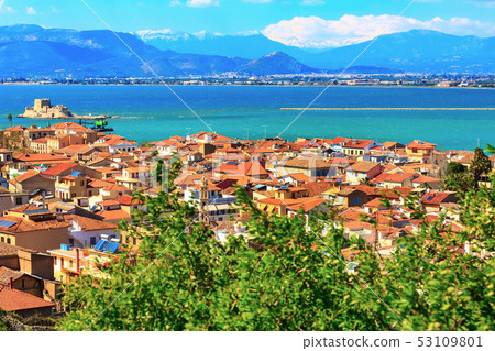 Nafplio, Greece aerial view 53109801