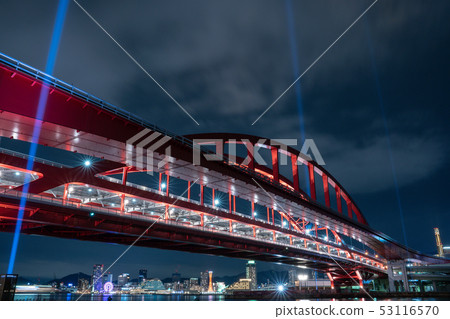 A night view over Kobe Ohashi A night view over Kobe Ohashi 53116570