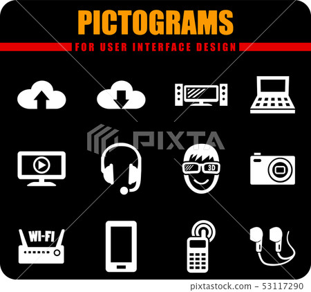 Hi tech icons set Hi tech icons set 53117290