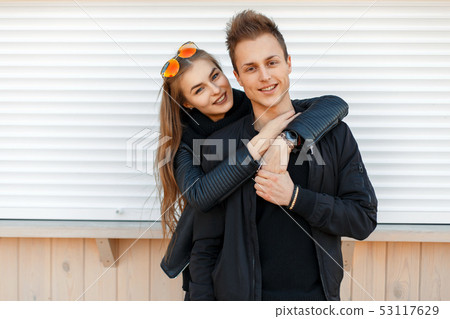 Happy beautiful young couple Happy beautiful young couple 53117629