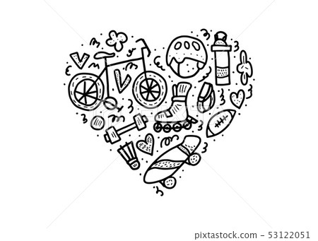Sport activities symbols. Vector illustration. 53122051